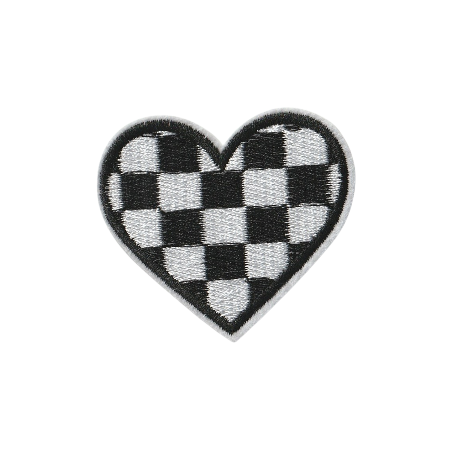 Black and White Heart Patch
