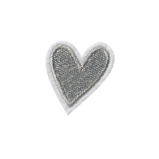 Silver Heart Patch