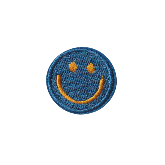 Blue Smiley Face Patch