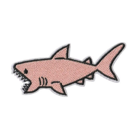 Small Pink Shark Patch