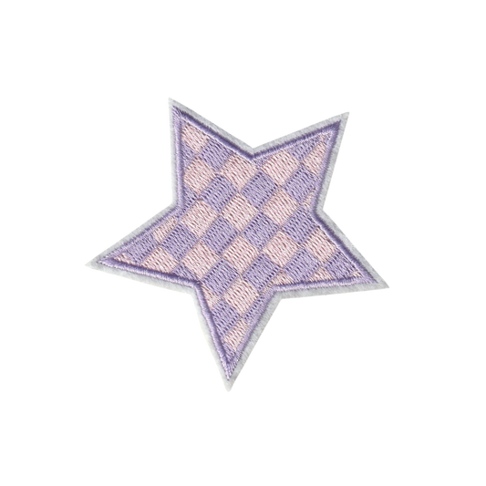 Purple Checkered Star Patch
